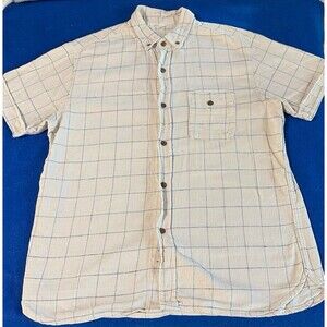 3sixteen 3Sixteen Men’s XL Made in USA Short Sleeve Plaid Button Front Shirt